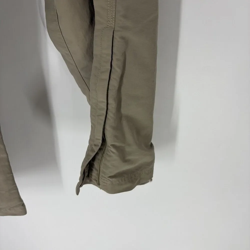 The North Face Pants Medium Mens Khaki Convertible Zip Off Cargo Nylon Outdoor